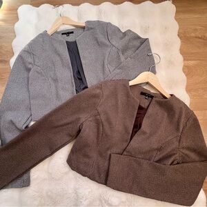 Gray and Brown Blazers